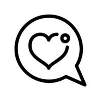 Speech Bubble Containing a Heart Symbol vector