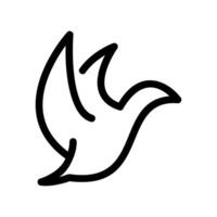 Stylized Bird in Flight Icon Possibly Representing a Dove or Peace vector