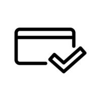 Credit Card Accompanied by a Large Checkmark for Approval vector