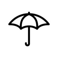 Open Umbrella Icon Providing Shelter from Inclement Weather Conditions vector