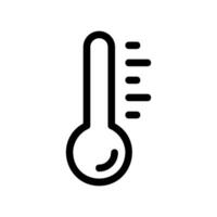 Black Thermometer with Indicator Lines for Precise Measurement vector