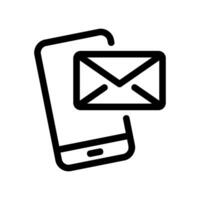 Mobile Mail Icon Smartphone Displaying an Envelope for Digital Communication vector