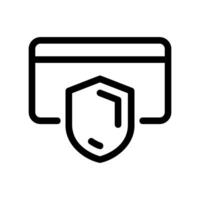 Secure Credit Card Transaction with Protection Shield vector