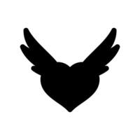 Soaring heart symbol with wings representing freedom of love and romance flight vector