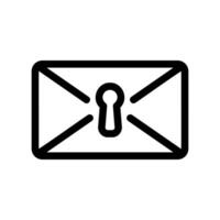 Secure Mail Icon Envelope with a Keyhole Symbolizing Private Communication vector