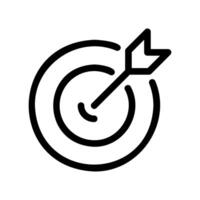 Target Accuracy Icon with an Arrow Hitting the Precise Bullseye Center vector