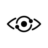 Abstract Eye Icon with Central Dot and Curved Lines Suggesting Focus or Vision vector