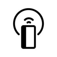 Wireless Contactless Reader Icon with Emanating Signal vector