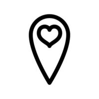 Map Pin Location Marker with Heart Symbol vector