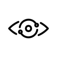 Dynamic View Rotation Icon Featuring an Eye with Circular Arrows Around vector