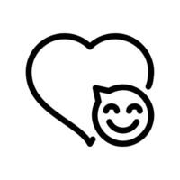 Heart Symbol Containing a Happy Smiling Emoji Face, Expressing Joyful Affection vector