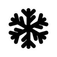 Intricate Black Snowflake Icon Symbolizing Winter, Cold Weather, and Uniqueness vector