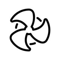 Rotating Fan Blades Icon for Air Circulation or Ventilation vector