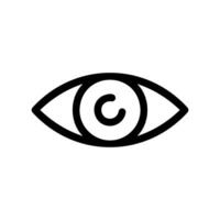 Abstract Eye Icon Featuring Concentric Circles within the Iris Design Now vector