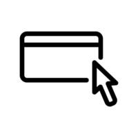 Selecting Credit Card for Online Payment with Cursor vector