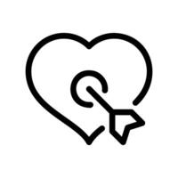 Heart Icon Pierced by Arrow with Minimalist Design on Light Background vector