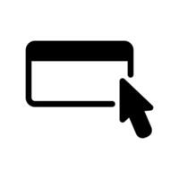 Credit Card with Mouse Pointer Selecting Online Payment Option vector