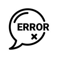Speech Bubble Icon Containing Error Message vector