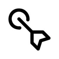 Targeted Arrow Icon Indicating Precision Aim or Successful Hit on a Goal vector