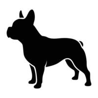 Minimalist French Bulldog Silhouette Silhouette art vector