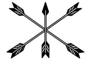 Four Arrows Intertwined Design for Graphic Use vector