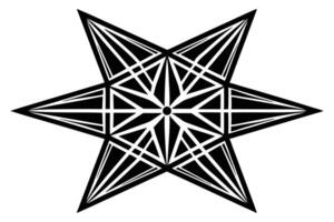 Intricate Geometric Design, Black and White, Abstract Shape vector