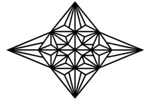 Geometric Design, Black and White, Abstract Shape vector
