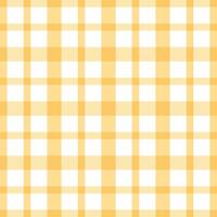 Seamless yellow plaid pattern inspired by traditional picnic tablecloth in flat minimal style vector