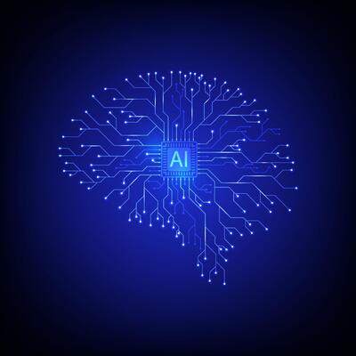 AI Artificial Intelligence Circuit technology background design for featuring futuristic .