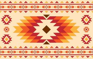 Native american pattern. Embroidery and Indigenous background concept. Design for ethnic, fabric, abstract, red, yellow, orange. vector