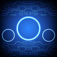 Digital Ring circuit background. Futuristic technology data board. vector