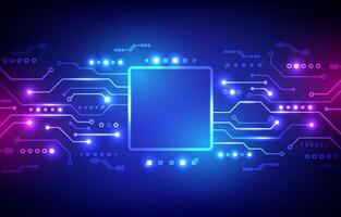 Futuristic Technology Circuit board CPU Design for digital featuring networks and electronic. vector