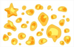 Yellow Blob Elements Set vector