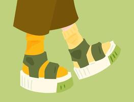 Bold Platform Sandals Street Style vector