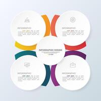 Four-Step Infographic for Business Strategy and Data Visualization vector