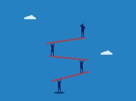 Class in the workplace, a team of business people on a class balance with a boss at the top vector