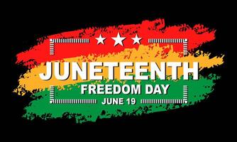 Juneteenth freedom day banner design vector