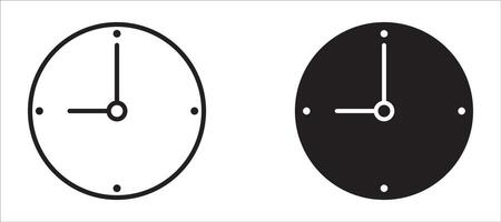 Simple clock icon collection. Time icon collection. illustration. For your website, logo, app, UI design. Illustration, isolated on white background. vector