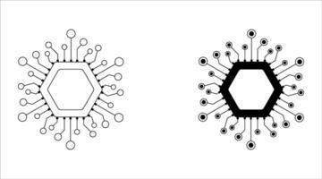 Circuit icon set, illustration logo template for many purpose. Isolated on white background. vector