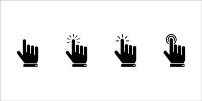Click icon or Cursor pixel syle.Pixel Click icon. Mouse click cursor icon. vector
