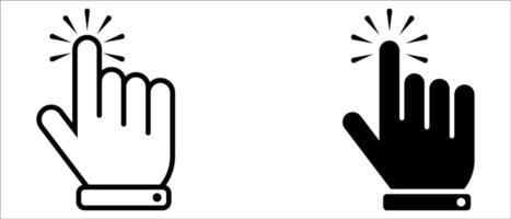 Cursors icons click set, Cursors icon click, Clicking cursor, pointing hand click icon illustration vector