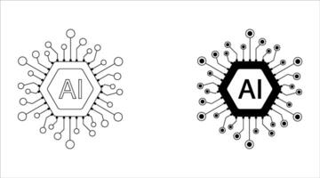 artificial intelligence processor network. vector