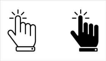 Touchpoint line icon. Click here sign. Touch technology symbol. Quality flat web app element. Line design Touchpoint icon. vector