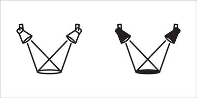 an icon set, about the spotlight with a simple concept vector