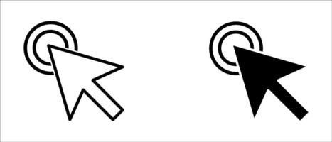Cursor line icon. symbol in trendy flat style on white background. Click arrow. vector