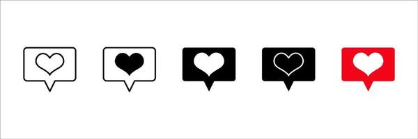 Like notification icon. Social networking app icon. For your website, logo, app, UI design. Illustration, isolated on white background. vector