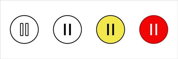 Set of play buttons icons. Play buttons. audio player button illustration. vector
