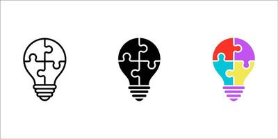 problem solving icon set. business line icon style. illustration on white background vector