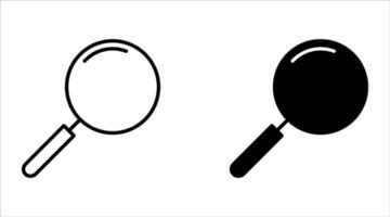 Search Icon set, magnifying glass symbol, search icon clip art, zoom in and zoom out symbol, Magnifying glass sign isolated. For your website, logo, app, UI design. Illustration vector
