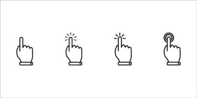 Click icon, or Cursor pixel syle.Pixel Click icon. Mouse click cursor icon. vector